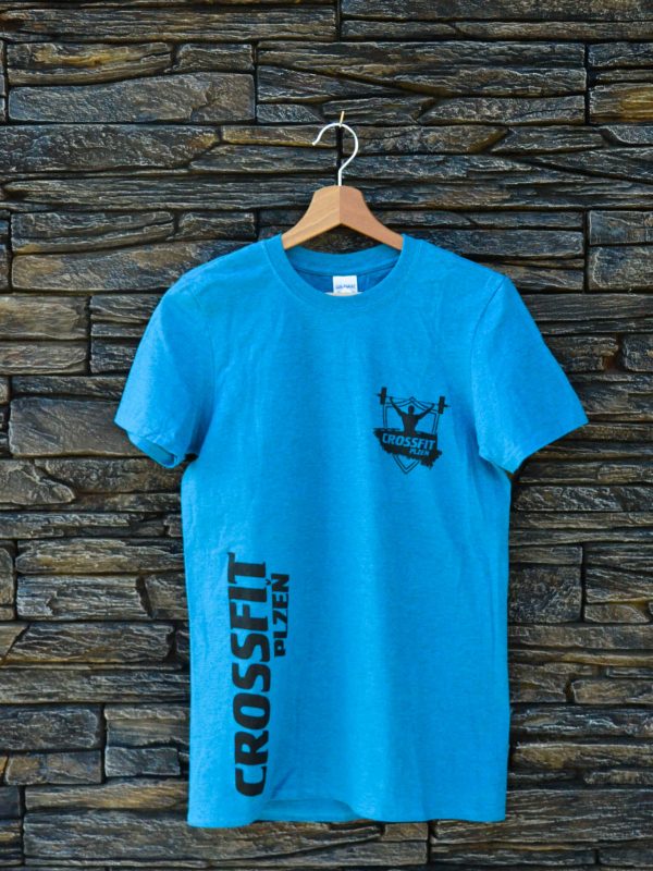 Tričko pánské modrá logo CrossFit