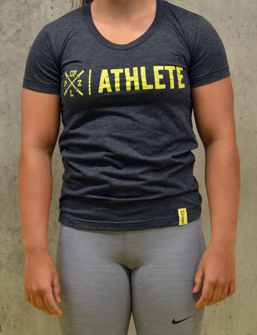 Dámské tričko: CFP Athlete, černá, zepředu