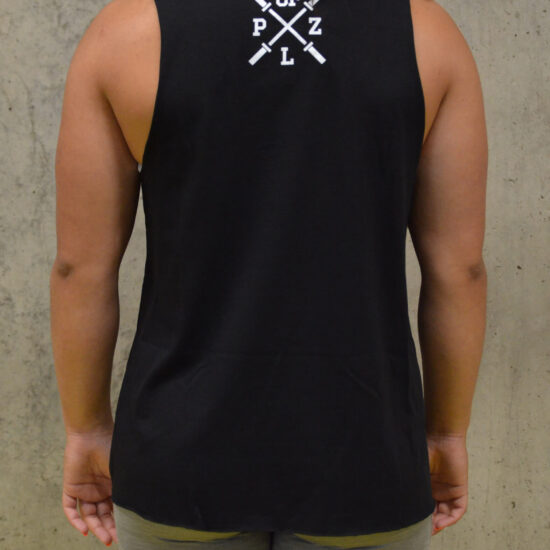 Dámské tričko bez rukávů: CrossFit reflection, černé, zezadu