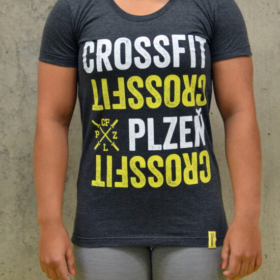 Dámské tričko: CrossFit reflection, černé, zepředu