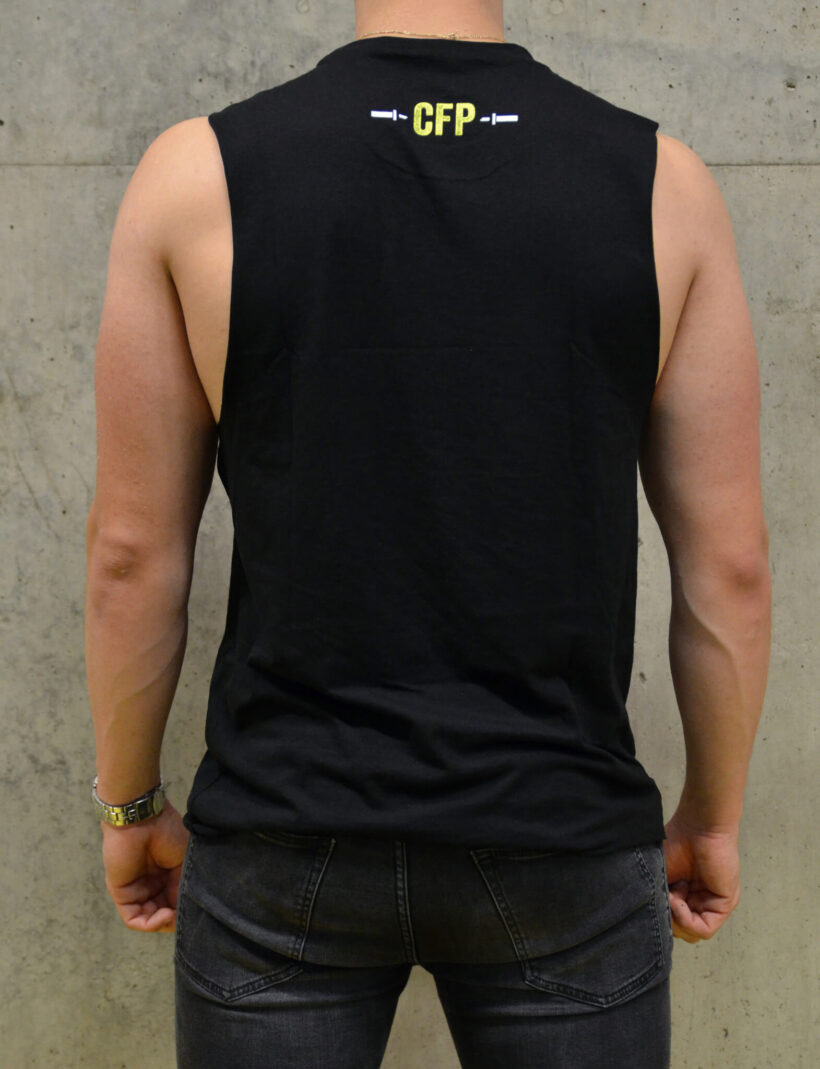 pánské tričko bez rukávů: CF PLZ Athlete, černá, zezadu