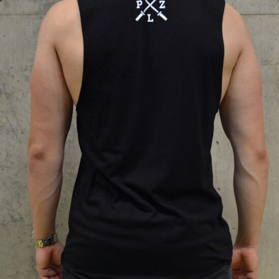 pánské tričko bez rukávů: CrossFit reflection, černá, zezadu