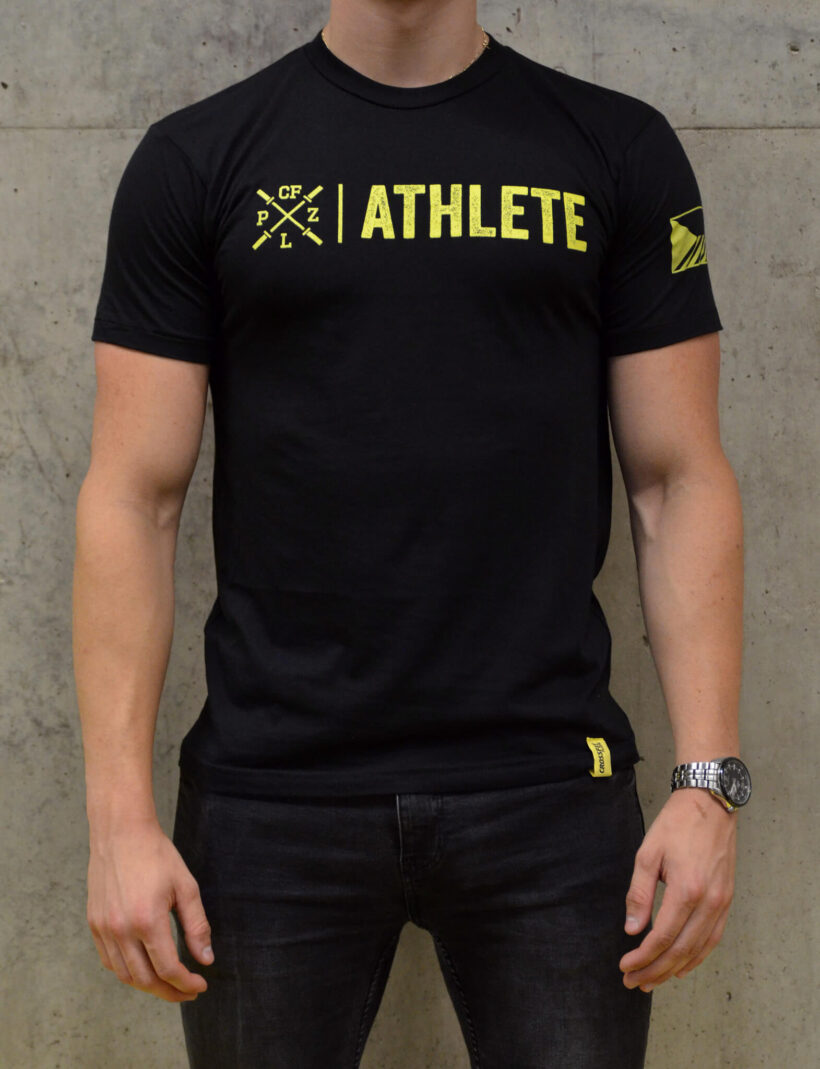 pánské tričko: CF PLZ Athlete, černá, zepředu