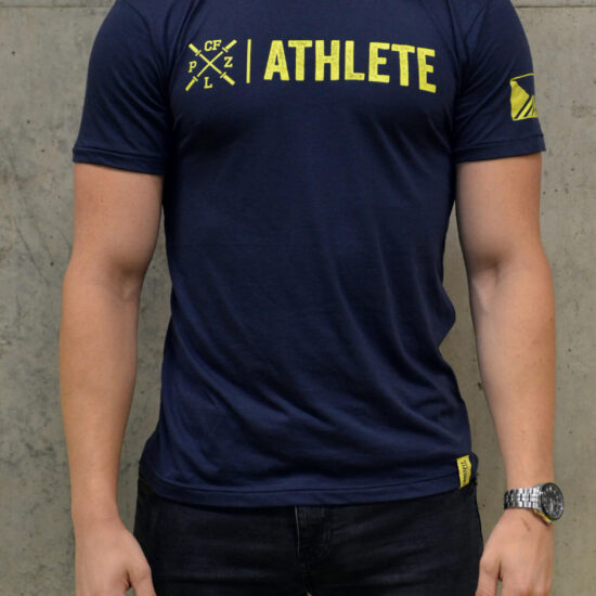pánské tričko: CF PLZ Athlete, tmavě modrá, zepředu