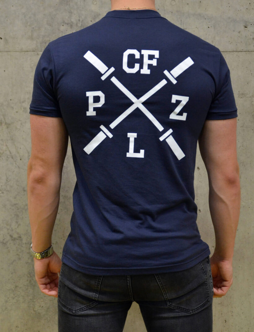 pánské tričko: CF PLZ Osy, tmavě modrá, zezadu