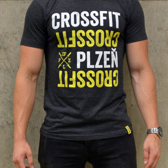 pánské tričko: CrossFit reflection, černá, zepředu