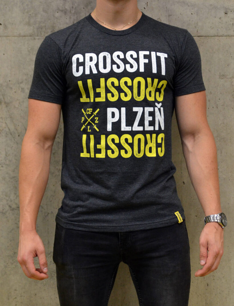 pánské tričko: CrossFit reflection, černá, zepředu