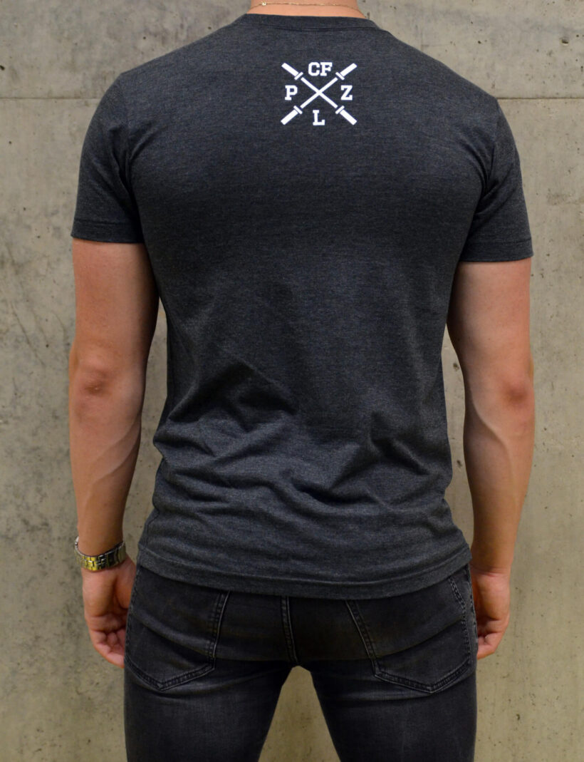pánské tričko: CrossFit reflection, černá, zezadu